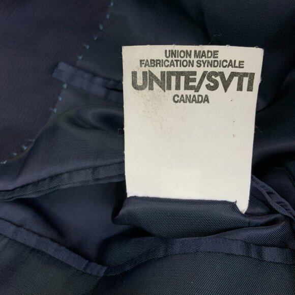 Peter Millar Men's Navy Blue Blazer Long Sleeve Classic 100% Wool Sz 42R - Picture 15 of 16